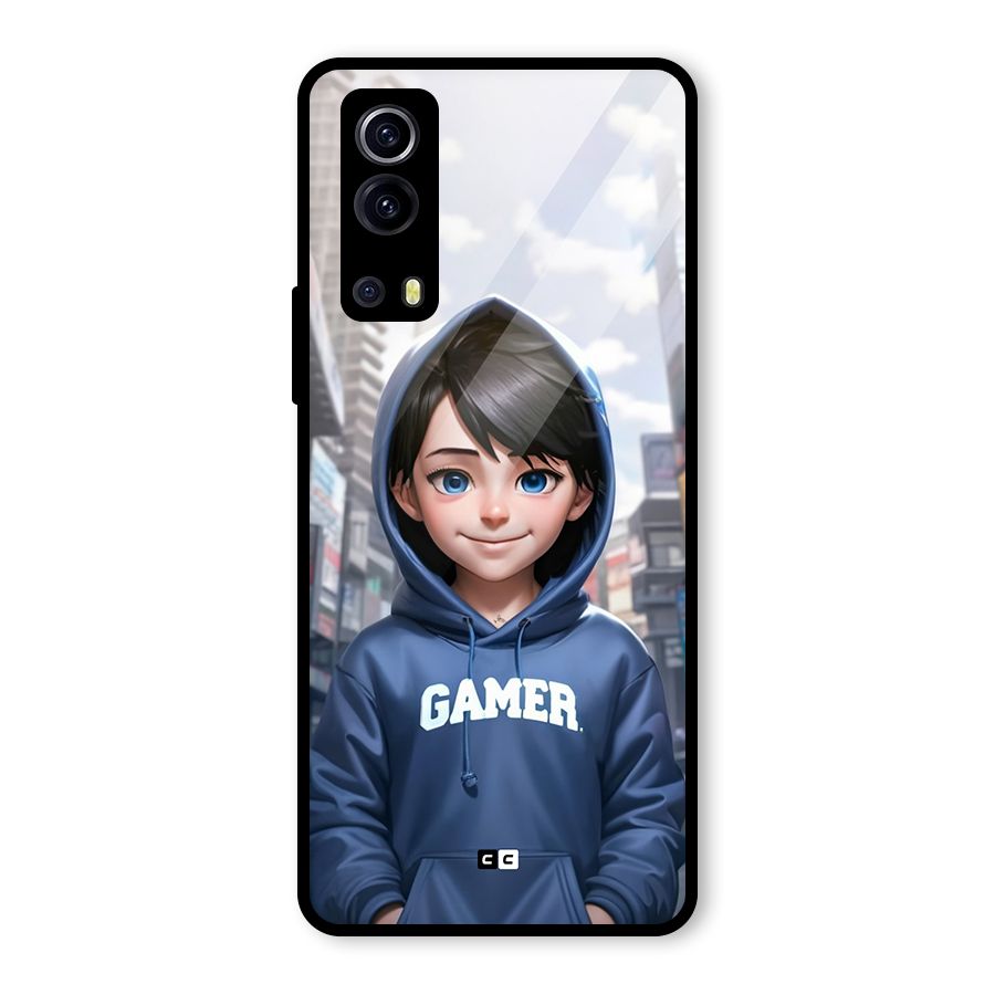 Cute Gamer Glass Back Case for Vivo iQOO Z3