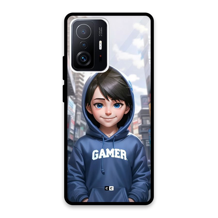 Cute Gamer Glass Back Case for Xiaomi 11T Pro