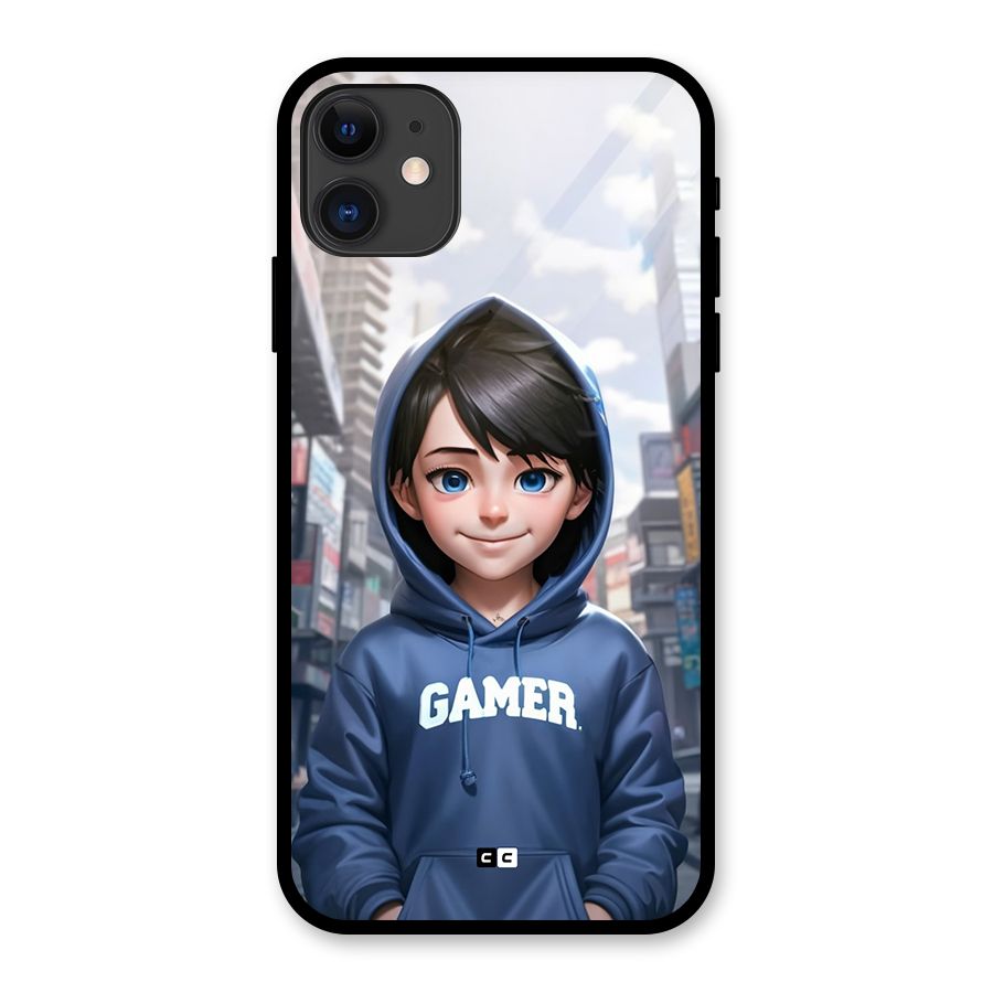Cute Gamer Glass Back Case for iPhone 11