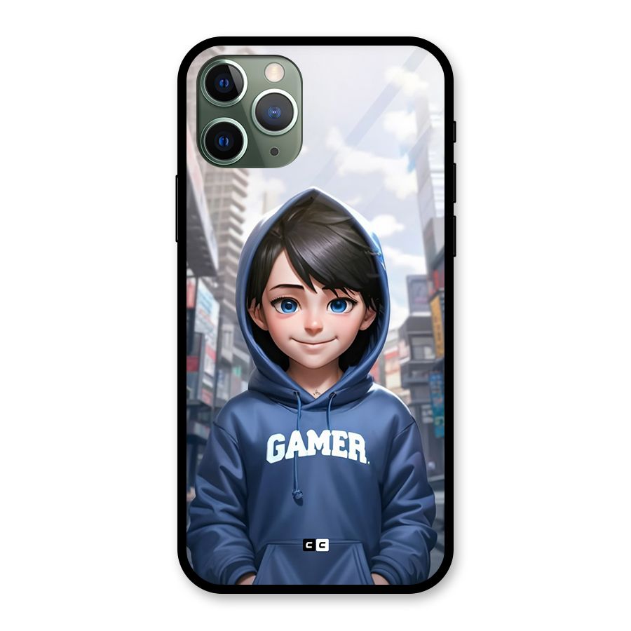 Cute Gamer Glass Back Case for iPhone 11 Pro