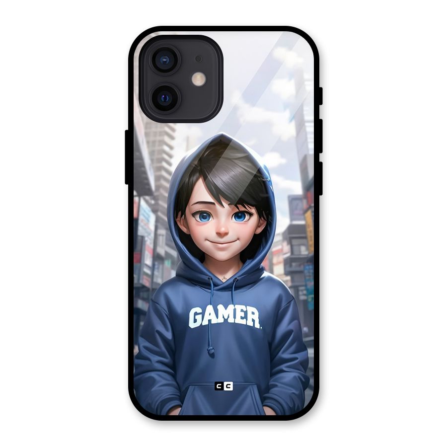 Cute Gamer Glass Back Case for iPhone 12