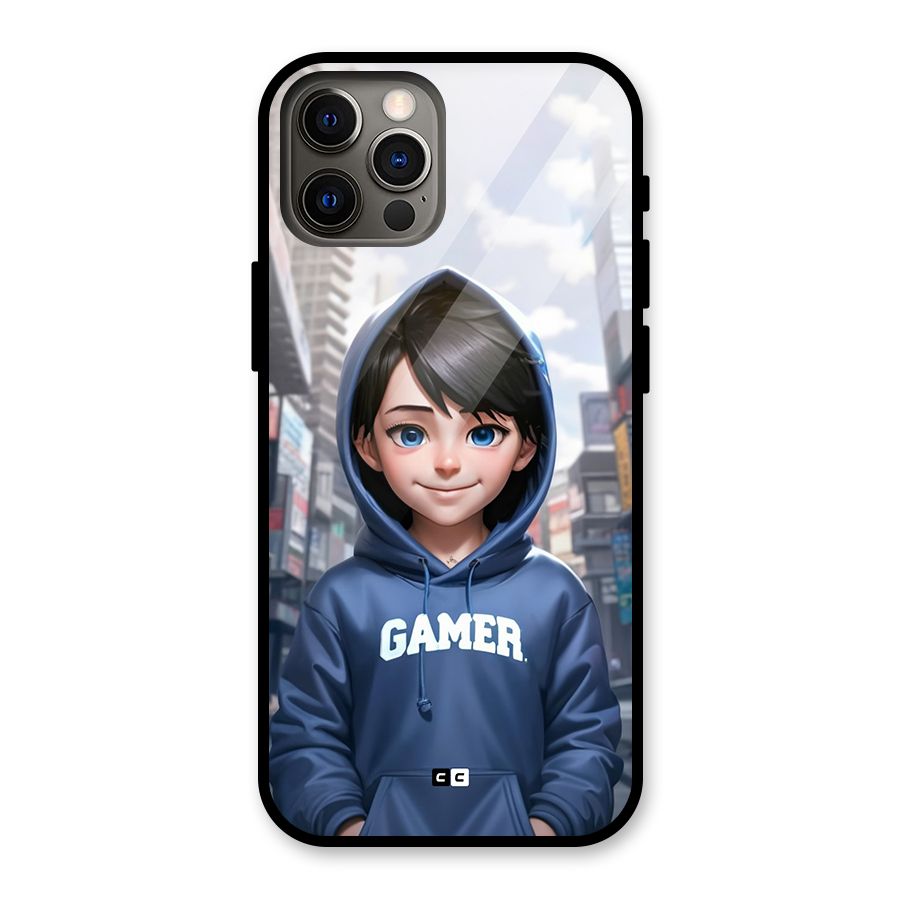 Cute Gamer Glass Back Case for iPhone 12 Pro