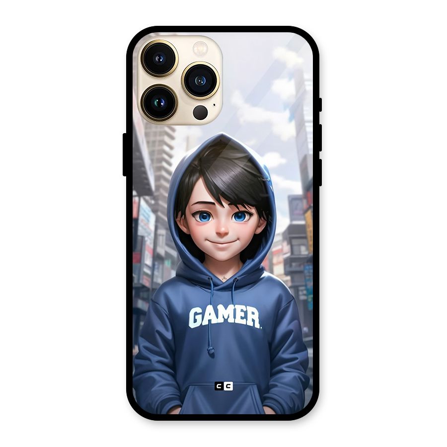 Cute Gamer Glass Back Case for iPhone 13 Pro Max