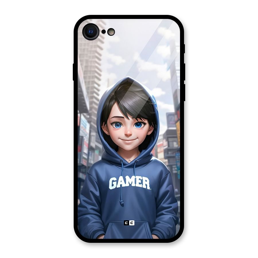 Cute Gamer Glass Back Case for iPhone 7