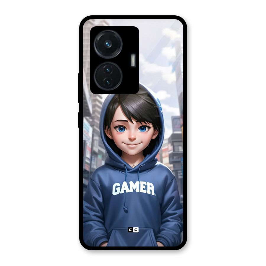Cute Gamer Glass Back Case for iQOO Z6 44W