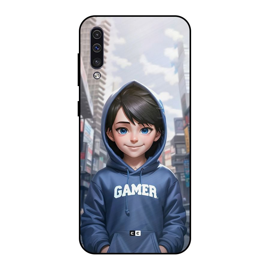 Cute Gamer Metal Back Case for Galaxy A30s