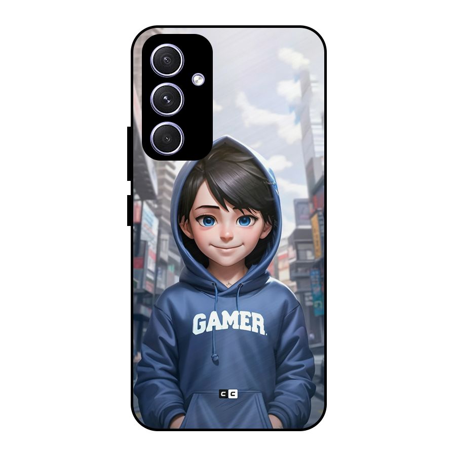 Cute Gamer Metal Back Case for Galaxy A54