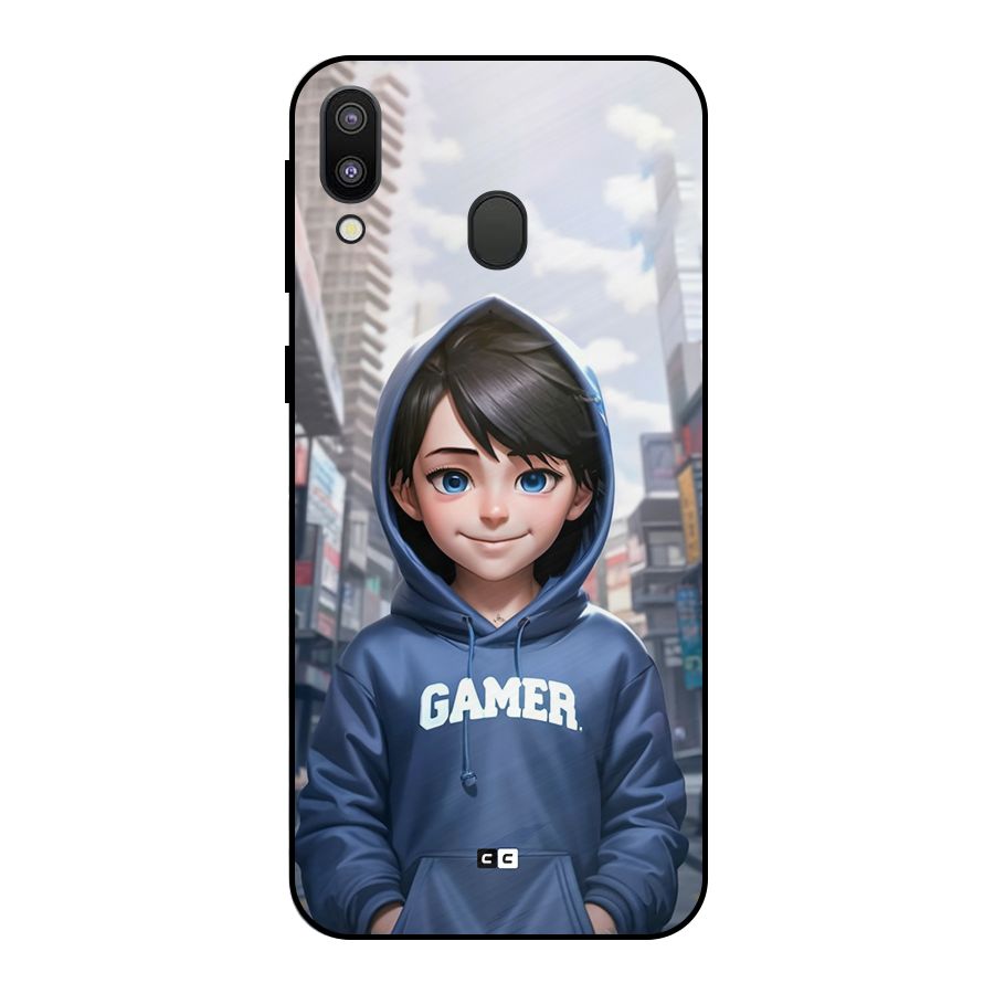Cute Gamer Metal Back Case for Galaxy M20