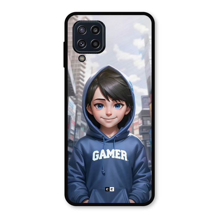 Cute Gamer Metal Back Case for Galaxy M32