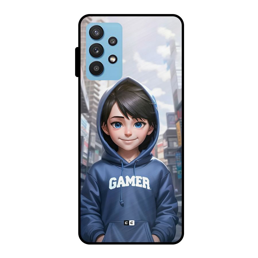 Cute Gamer Metal Back Case for Galaxy M32 5G