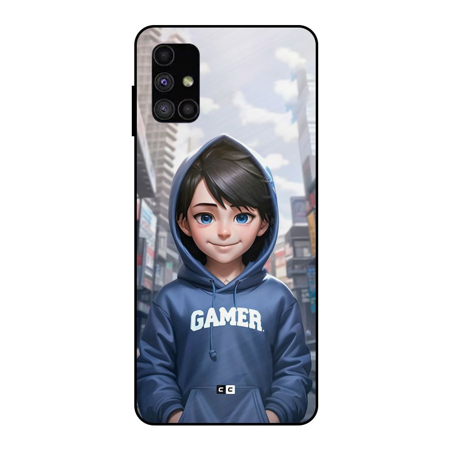 Cute Gamer Metal Back Case for Galaxy M51