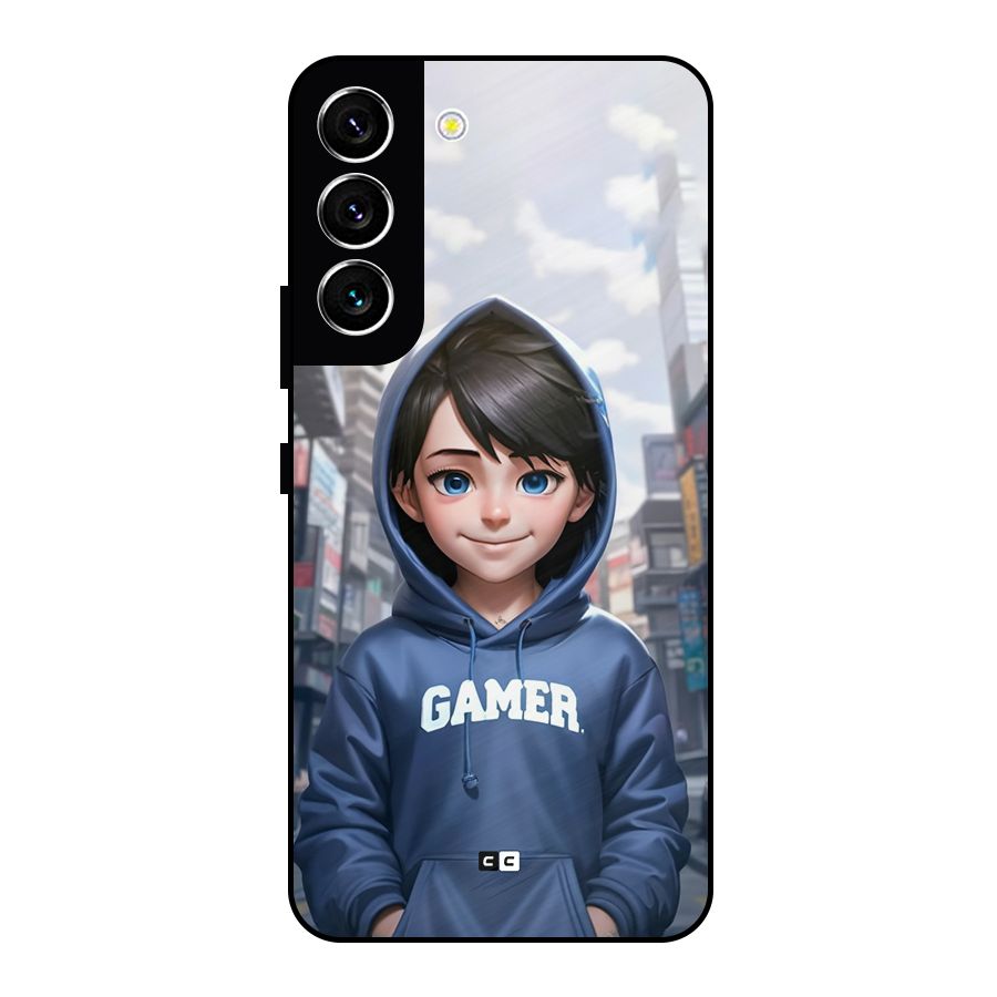 Cute Gamer Metal Back Case for Galaxy S22 5G