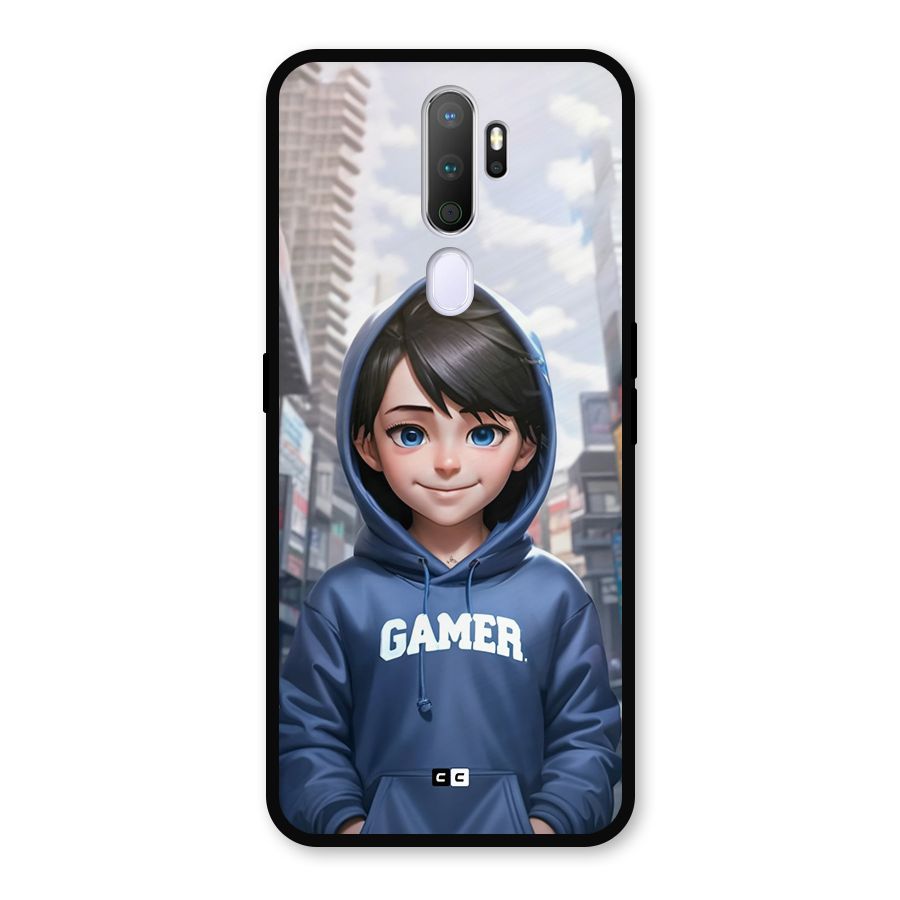 Cute Gamer Metal Back Case for Oppo A5 (2020)