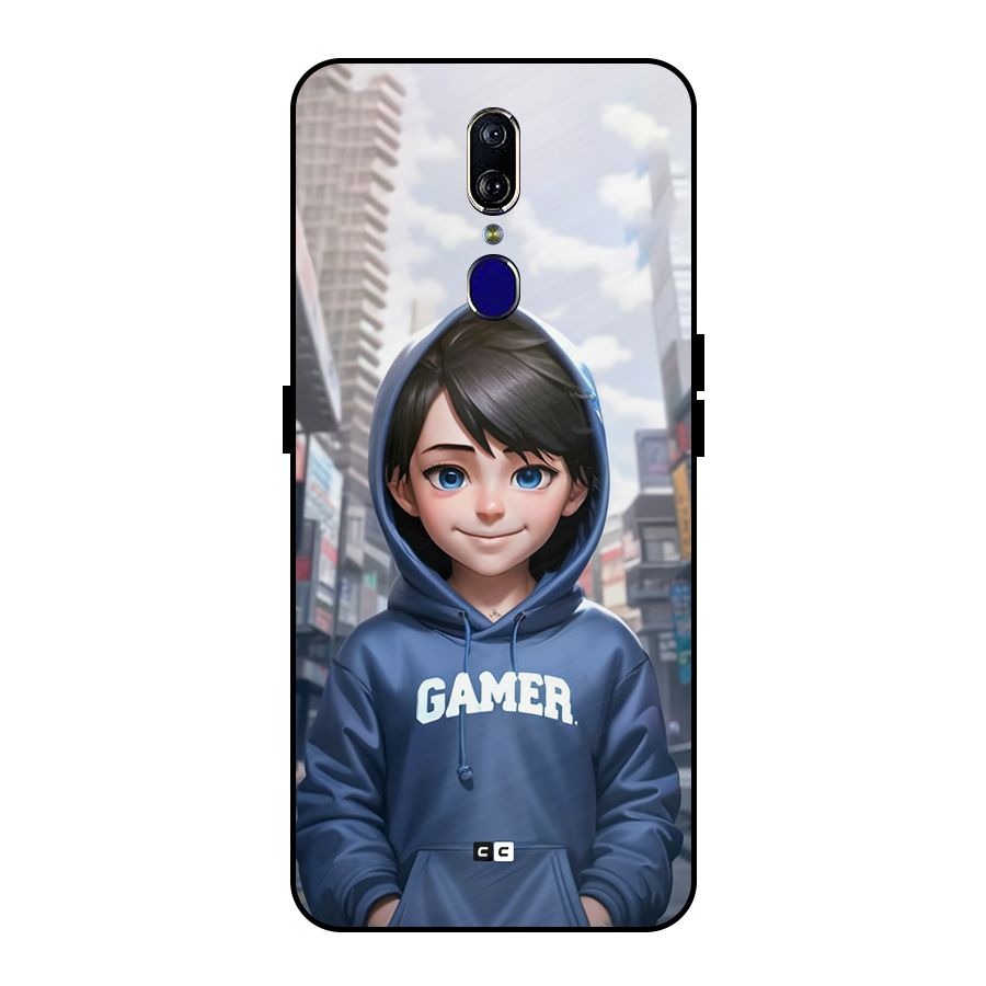 Cute Gamer Metal Back Case for Oppo F11