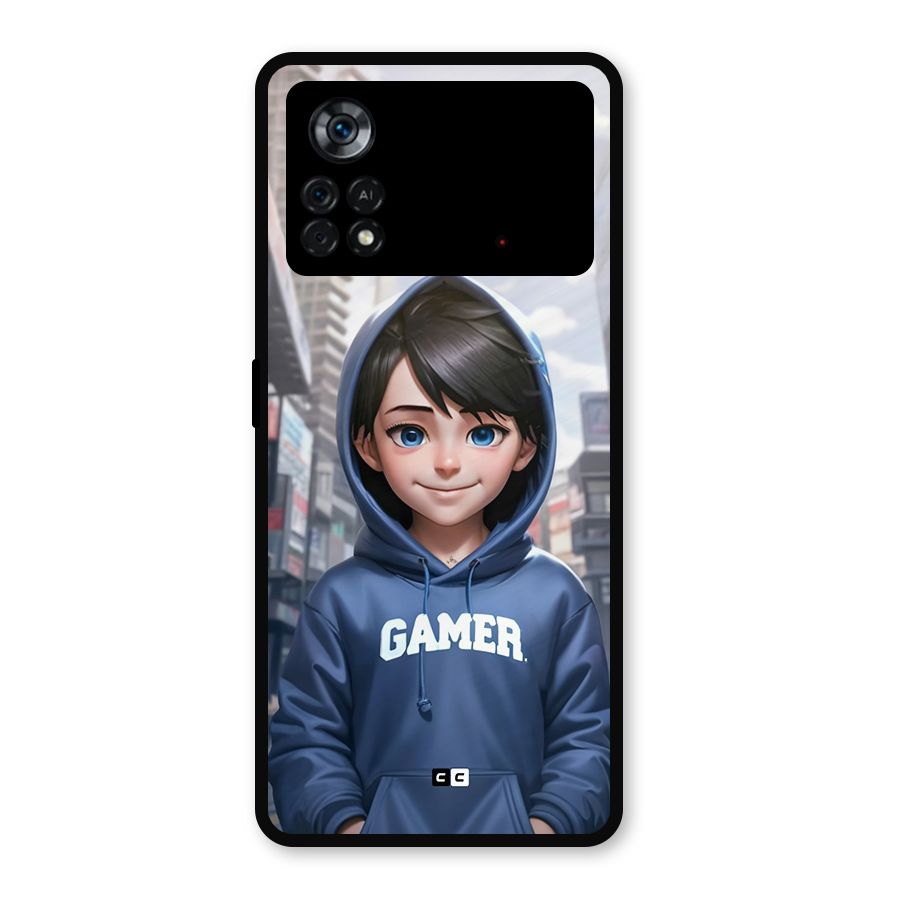 Cute Gamer Metal Back Case for Poco X4 Pro 5G