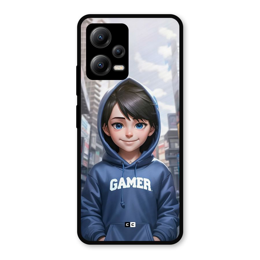 Cute Gamer Metal Back Case for Poco X5