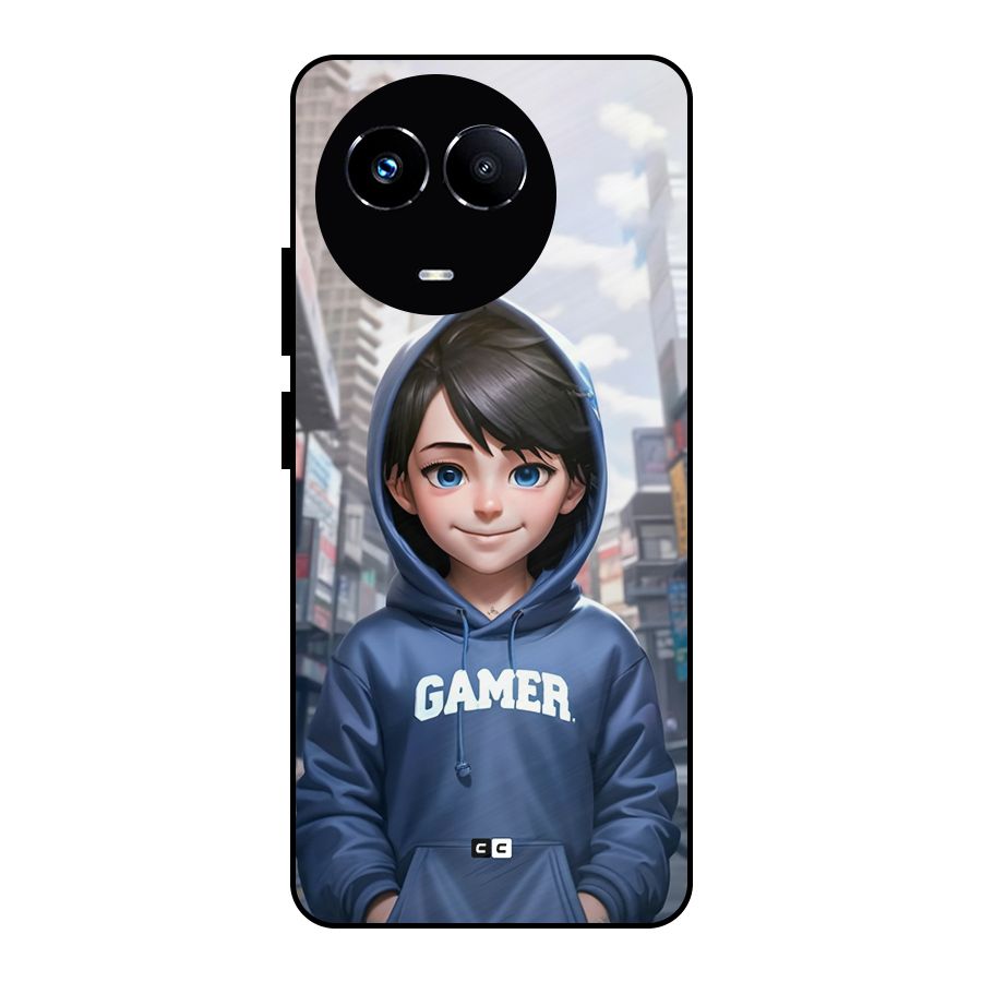 Cute Gamer Metal Back Case for Realme 11 5G