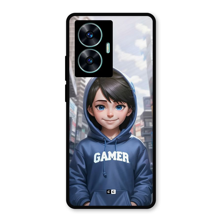 Cute Gamer Metal Back Case for Realme Narzo N55