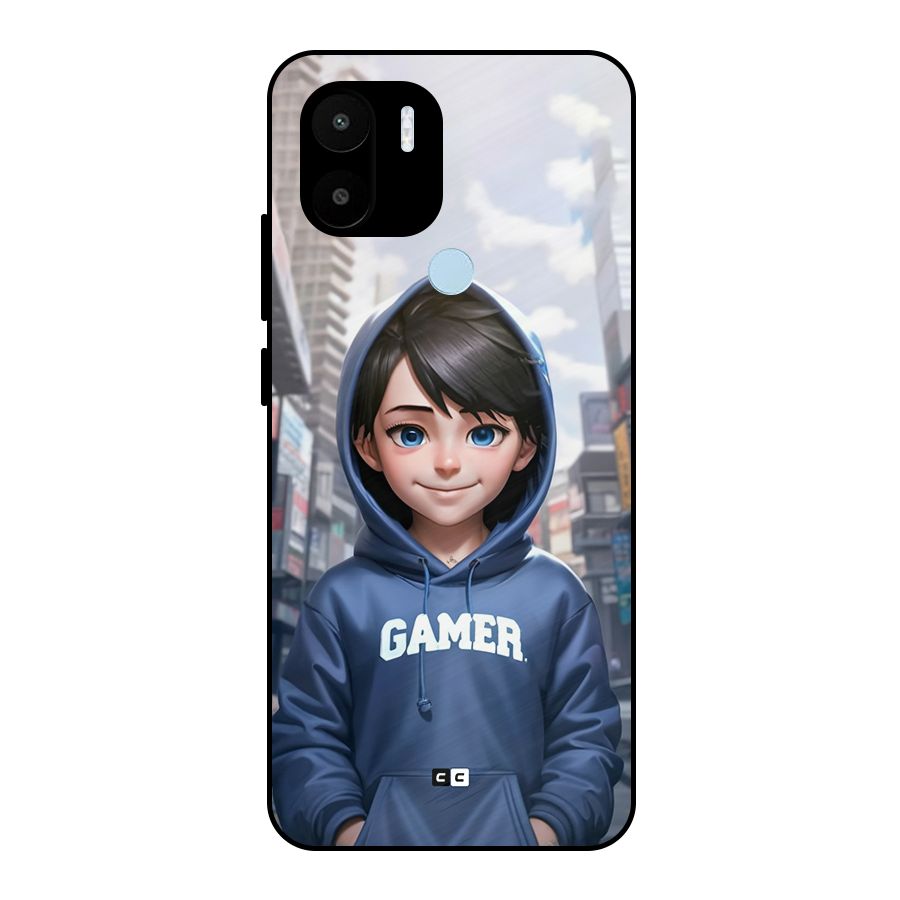 Cute Gamer Metal Back Case for Redmi A1 Plus
