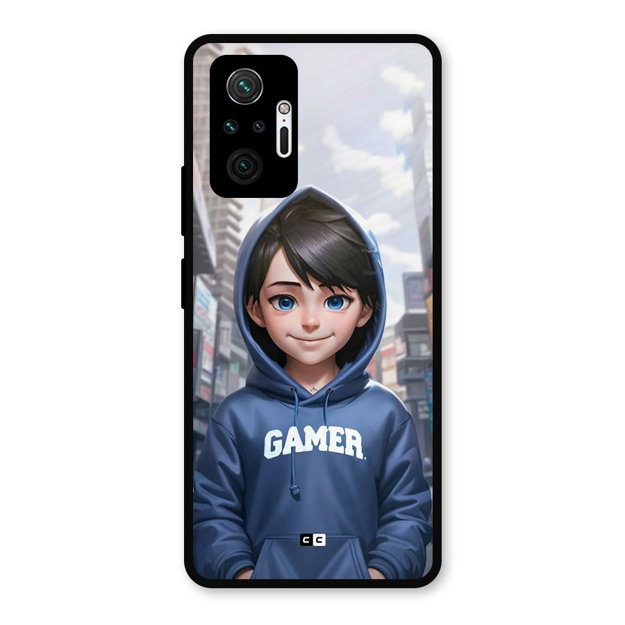 Cute Gamer Metal Back Case for Redmi Note 10 Pro Max