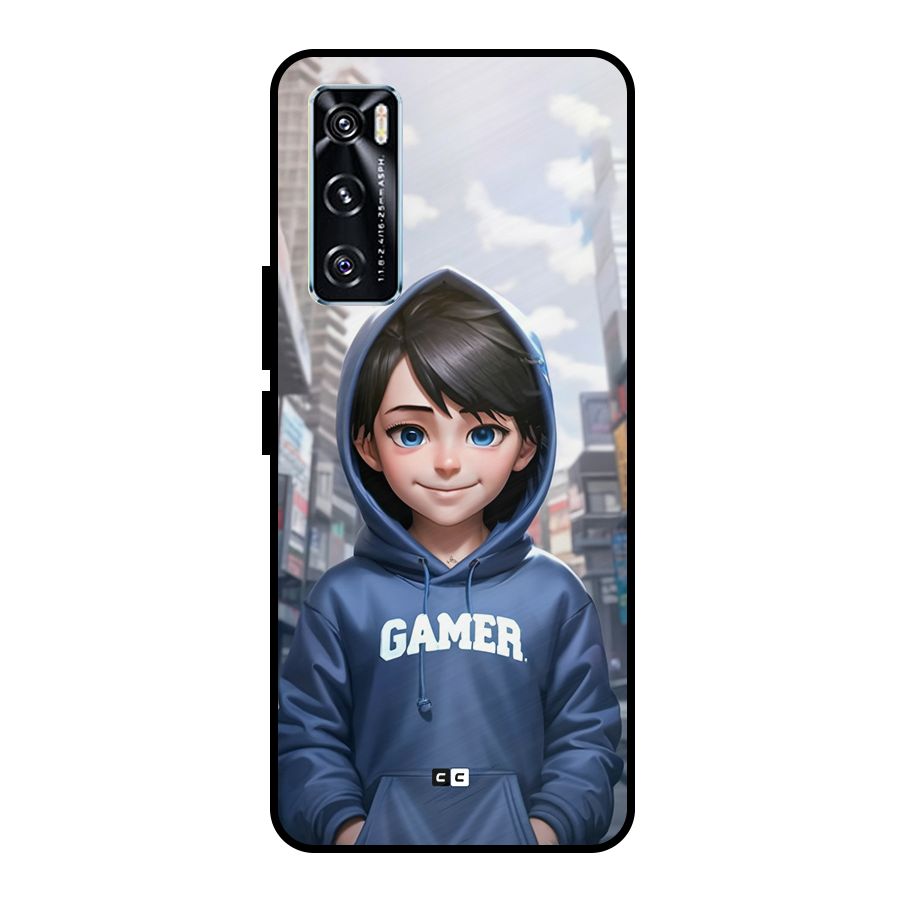 Cute Gamer Metal Back Case for Vivo V20 SE