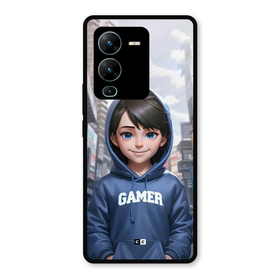 Cute Gamer Metal Back Case for Vivo V25 Pro