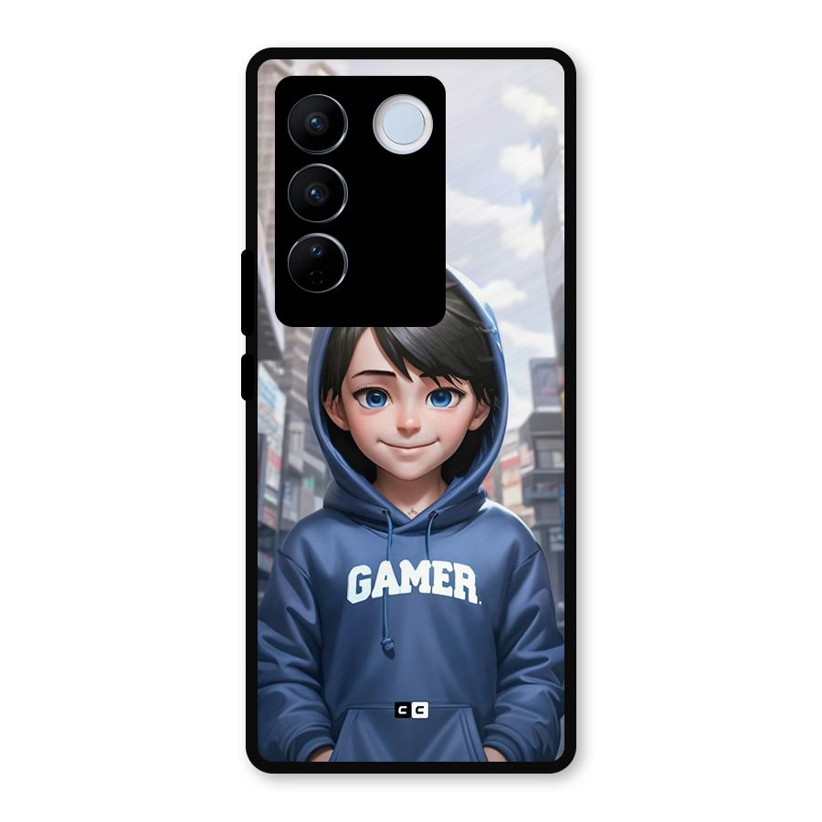 Cute Gamer Metal Back Case for Vivo V27