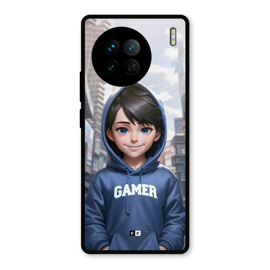 Cute Gamer Metal Back Case for Vivo X90