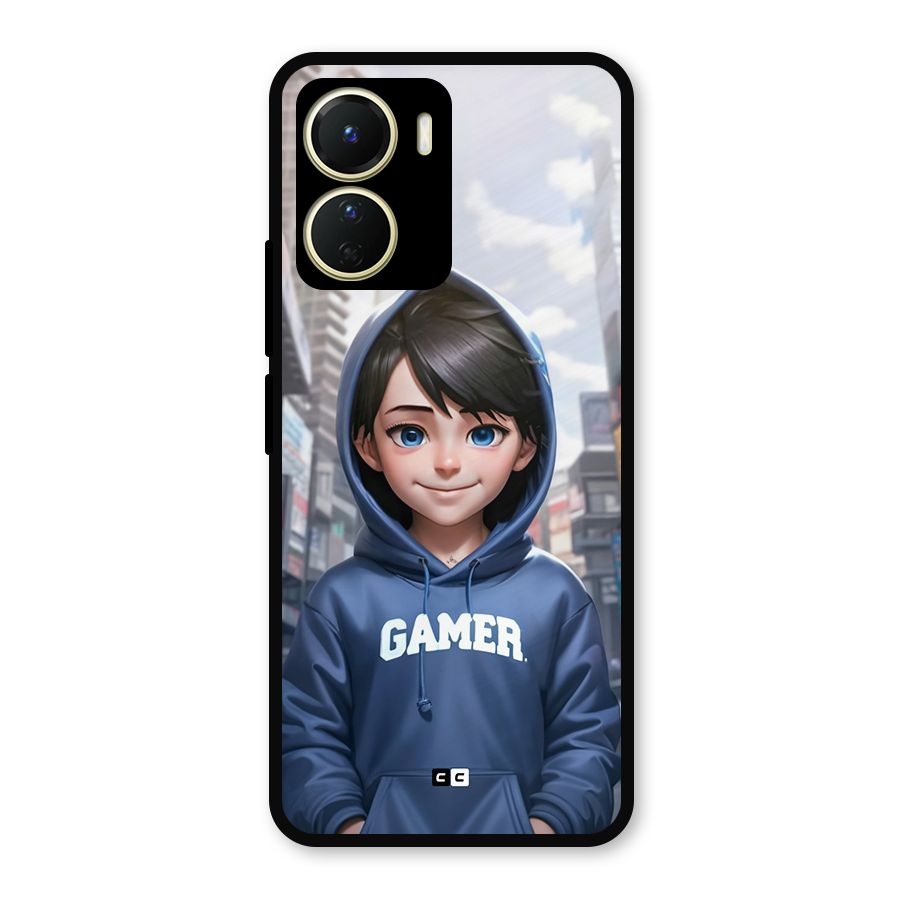 Cute Gamer Metal Back Case for Vivo Y16