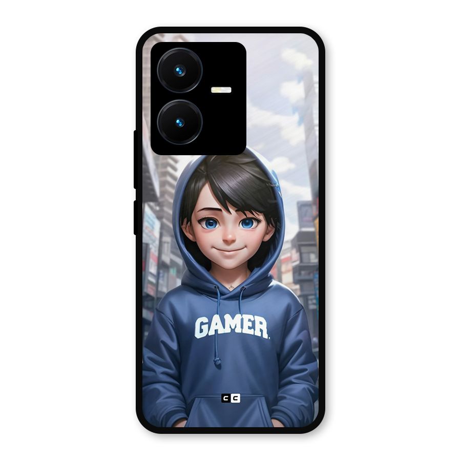Cute Gamer Metal Back Case for Vivo Y22