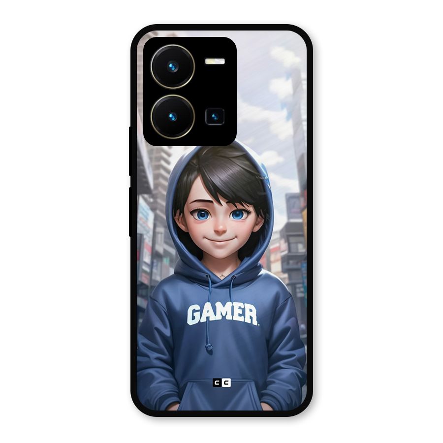 Cute Gamer Metal Back Case for Vivo Y35
