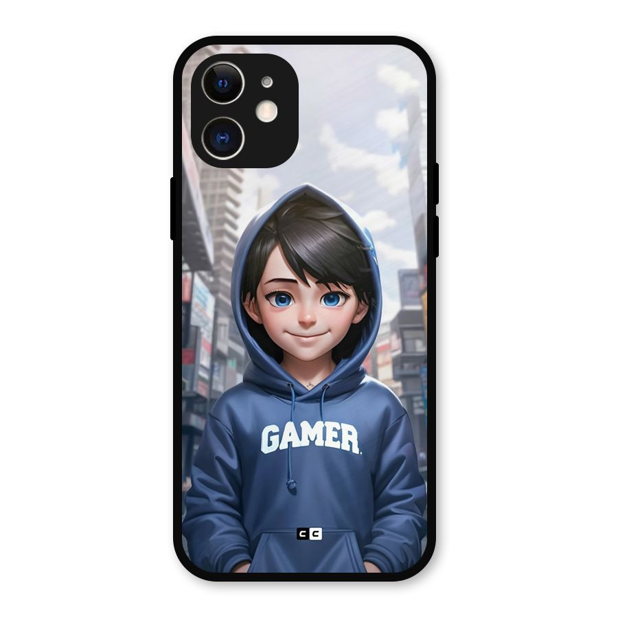 Cute Gamer Metal Back Case for iPhone 12
