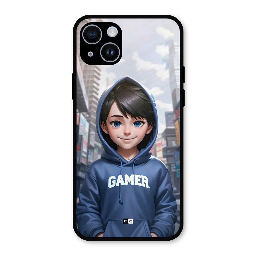 Cute Gamer Metal Back Case for iPhone 14