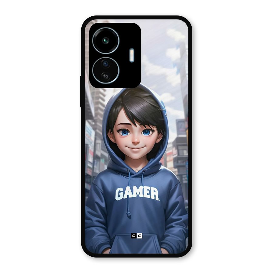 Cute Gamer Metal Back Case for vivo iQOO Z6 Lite 5G