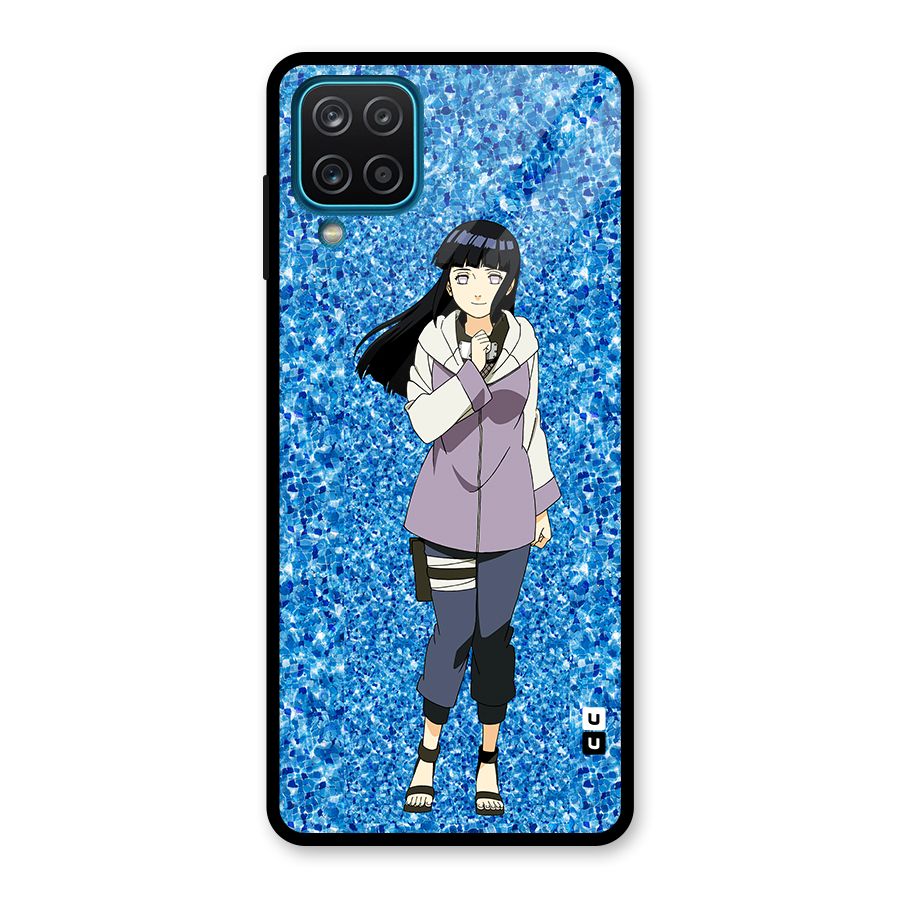 Cute Hinata hyuga Glass Back Case for Galaxy A12