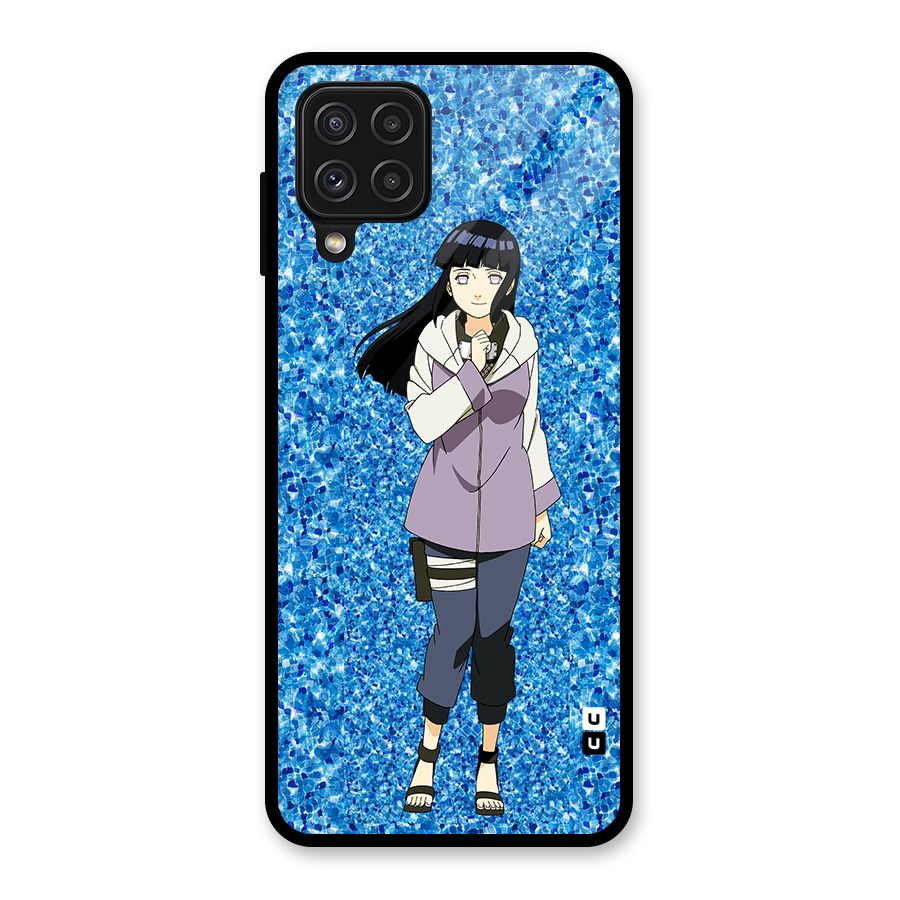 Cute Hinata hyuga Glass Back Case for Galaxy A22 4G
