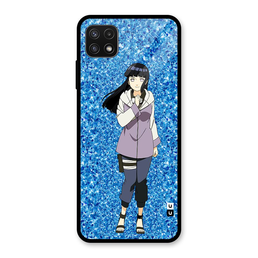 Cute Hinata hyuga Glass Back Case for Galaxy A22 5G
