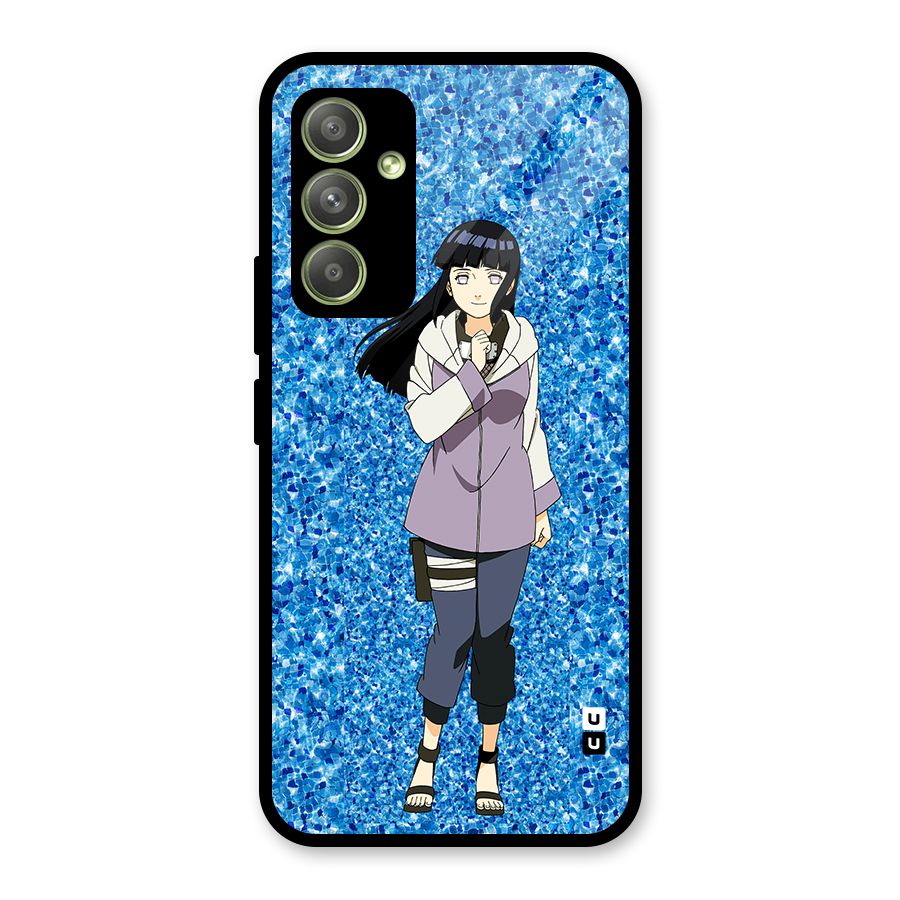 Cute Hinata hyuga Glass Back Case for Galaxy A54