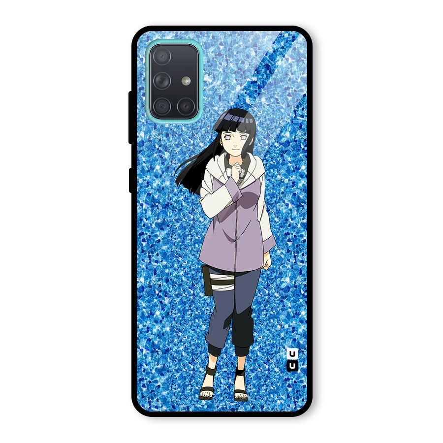 Cute Hinata hyuga Glass Back Case for Galaxy A71