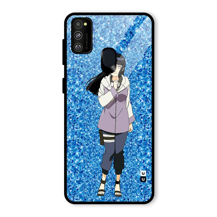 Cute Hinata hyuga Glass Back Case for Galaxy M30s