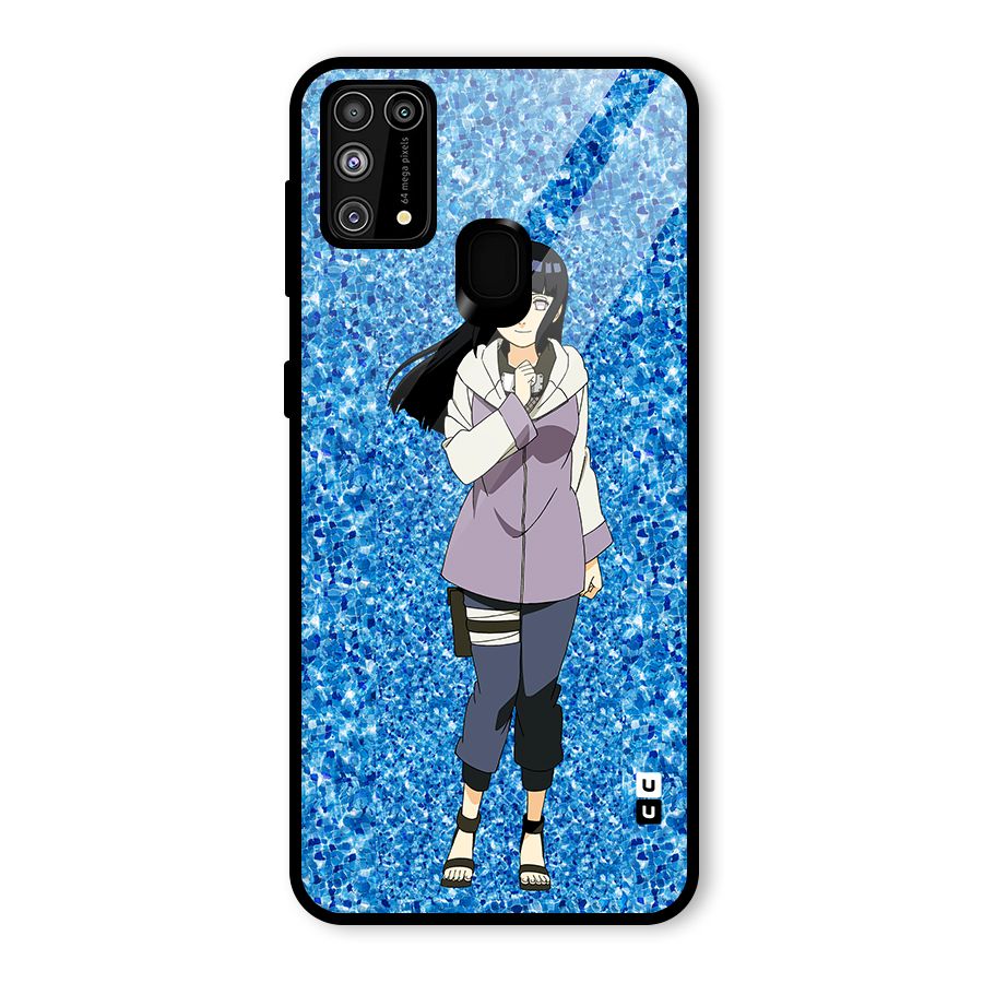 Cute Hinata hyuga Glass Back Case for Galaxy M31