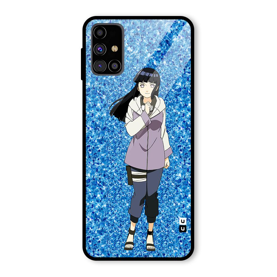 Cute Hinata hyuga Glass Back Case for Galaxy M31s