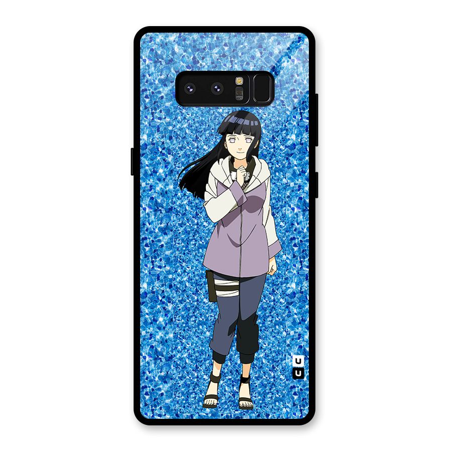 Cute Hinata hyuga Glass Back Case for Galaxy Note 8