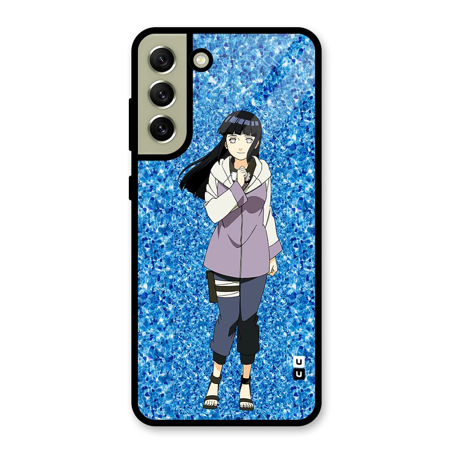 Cute Hinata hyuga Glass Back Case for Galaxy S21 FE 5G