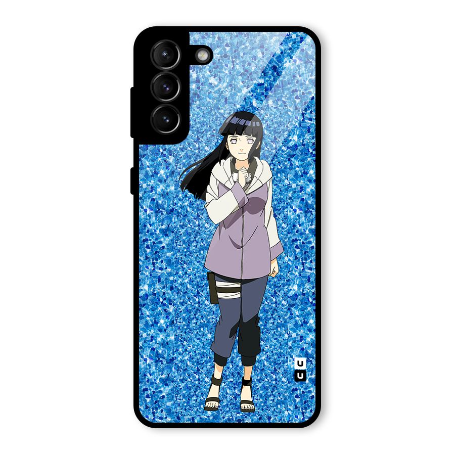 Cute Hinata hyuga Glass Back Case for Galaxy S21 Plus