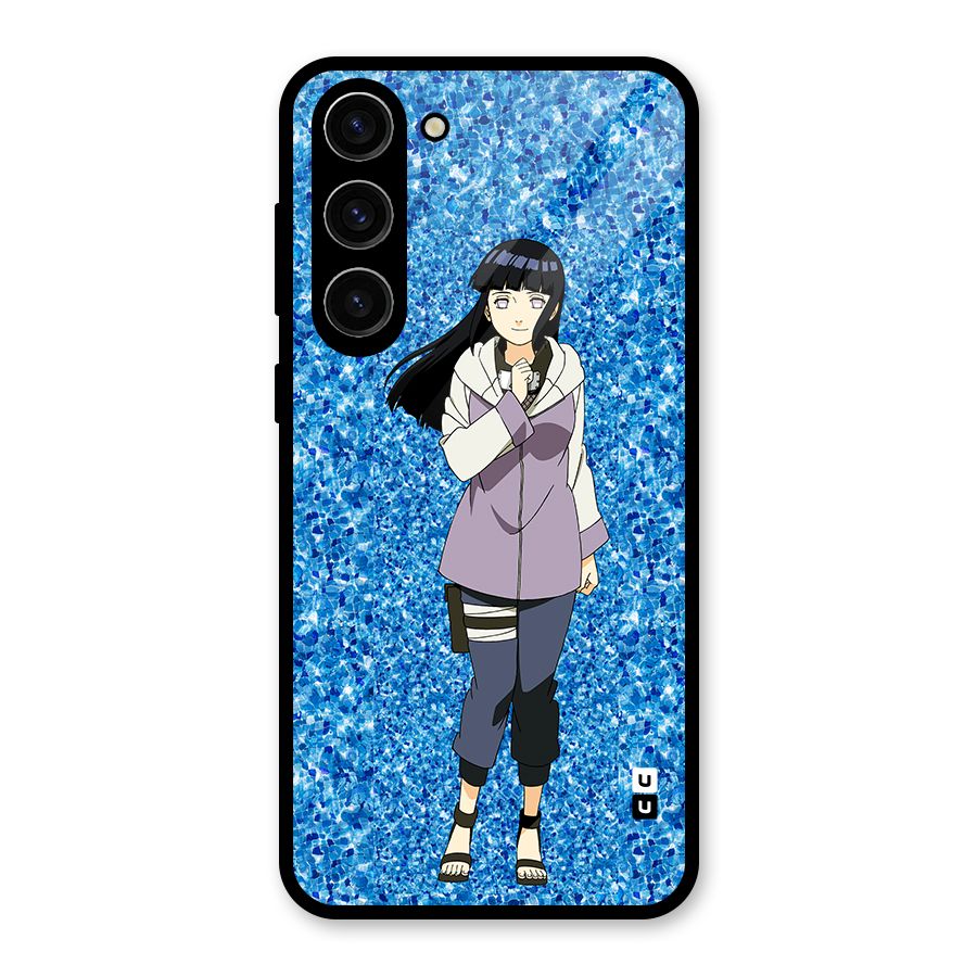 Cute Hinata hyuga Glass Back Case for Galaxy S23 Plus
