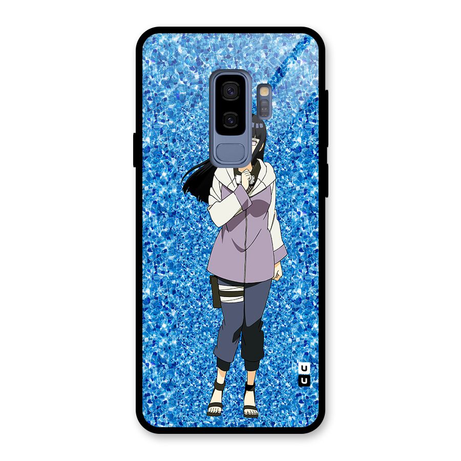 Cute Hinata hyuga Glass Back Case for Galaxy S9 Plus