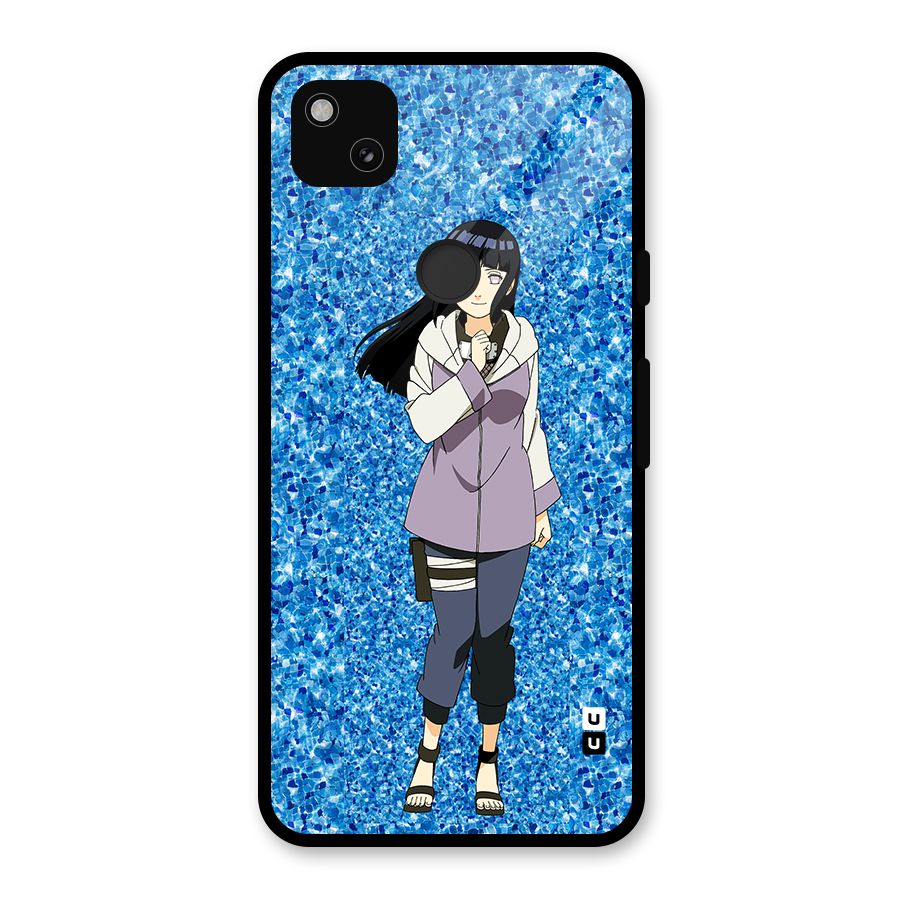 Cute Hinata hyuga Glass Back Case for Google Pixel 4a
