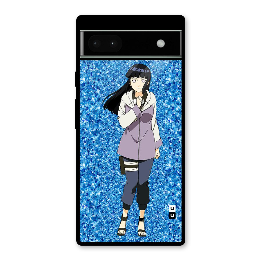 Cute Hinata hyuga Glass Back Case for Google Pixel 6a