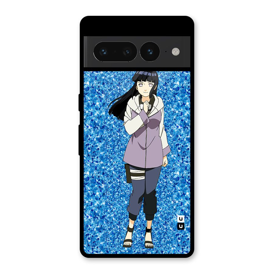 Cute Hinata hyuga Glass Back Case for Google Pixel 7 Pro